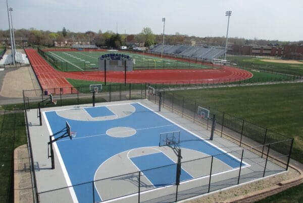 Islip football field and basketball court