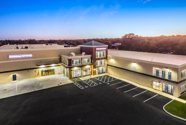 Port Jefferson Advantage Self Storage aerial exterior view