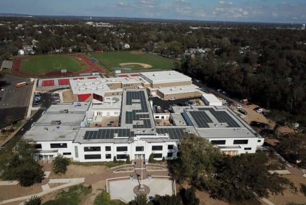 Aerial view of Amityville High School