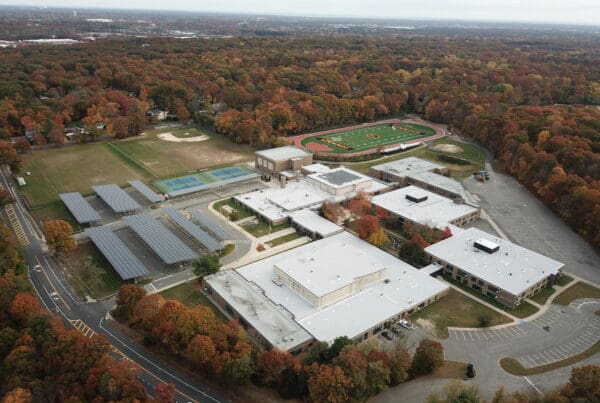 Aerial view of Commack Middle School