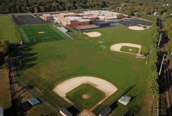 Northport aerial view of baseball diamond